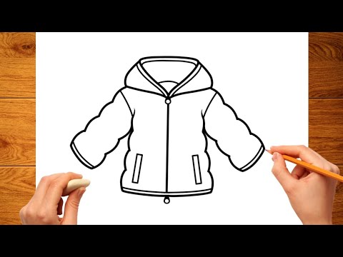 How to draw winter jacket easy #winterjackets 