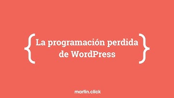 Programación perdida de WordPress