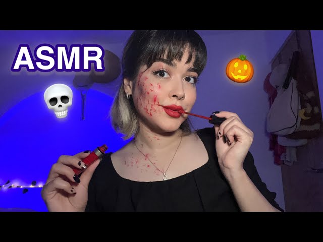 ای اس ام آر فارسی😴میکاپ هالووین🎃زمزمه تینگلی و حساس🤤صدای لایه ای