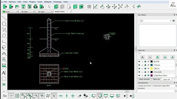 Column Reinforcement Details in Librecad || How to draw foundation plan in LibreCAD || part - 03 🔥🔥