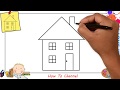 How to draw a house EASY step by step for kids, beginners, children 3 How to draw a house EASY step by step for kids, beginners, children 3