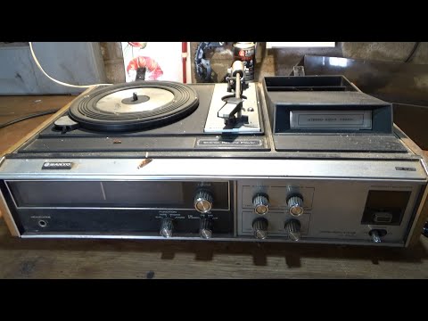 Hideous Sanyo music center with 8 track player - YouTube
