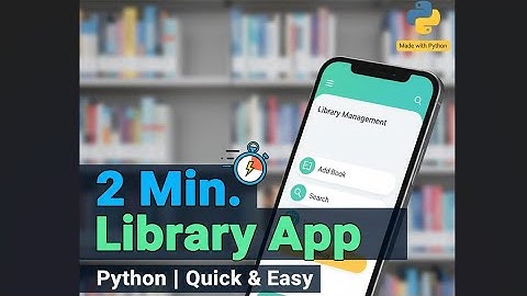 Create a Library management App FAST with Python | 2-Min Tutorial #python #app #miniproject