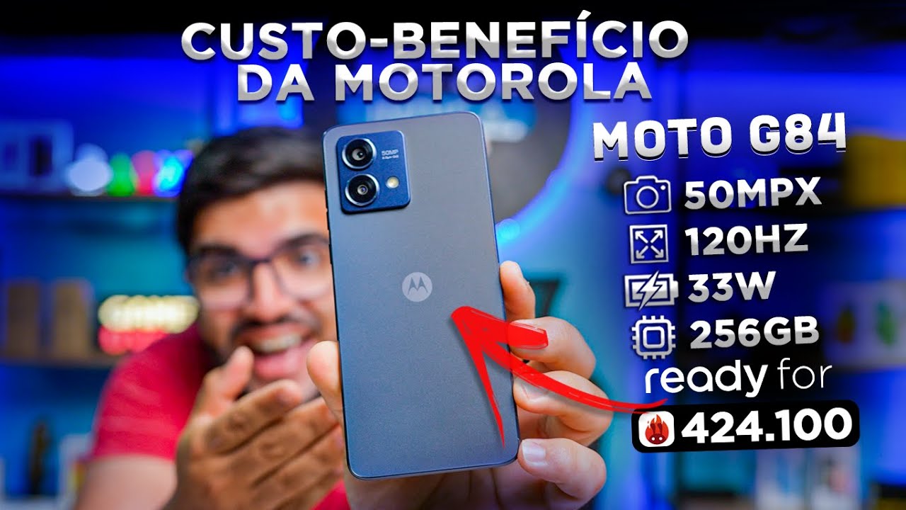 BAIXOU! O Smartphone MAIS COMPLETO(barato) com 256GB e modo desktop! Moto G84 5G