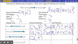 Notes 1 Sets and Interval Notation