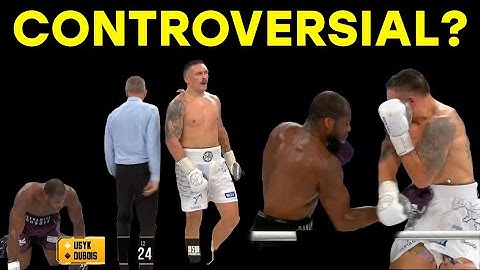 OLEKSANDR USYK DROPS & STOPS DANIEL DUBOIS AFTER CONTROVERSIAL LOW BLOW MOMENT