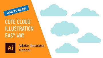How to draw cloud in illustrator - 3 variation very easy for beginner