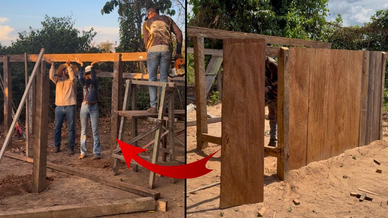MEUS PAIS FORAM NA NOSSA CASA AJUDAR CONSTRUIR O GALINHEIRO 😱