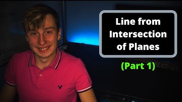 Finding The Line That Is the Intersection of Two Planes (Part 1) || Calculus 3