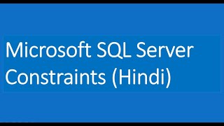 Module 2  SQL Constraints Part-II