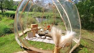 Our bubble tent is sure to keep you warm and cozy on a beautiful fall day ❤