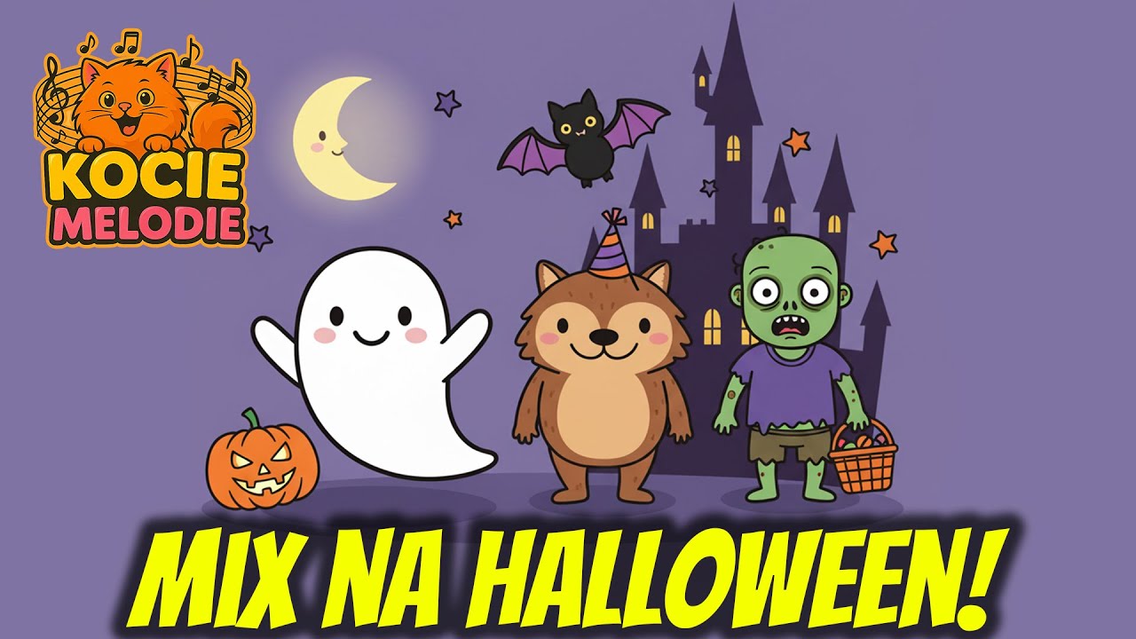 MIX PIOSENEK DLA DZIECI NA HALLOWEEN! 🎃🦇 STRASZNA HALLOWEENOWA SKŁADANKA - KOCIE MELODIE 😸🎶