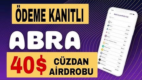 ABRA WALLET CÜZDAN AİRDROBU 40$ KAZANIN| ÖDEME KANITLI AİRDROP