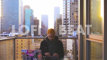 making a lofi beat with the akai mpk mini on my balcony in los angeles while the sun sets 🌇