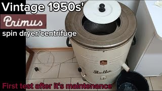 Vintage 1950s' primus stella spin dryer/centrifuge - First test with a load after maintenance