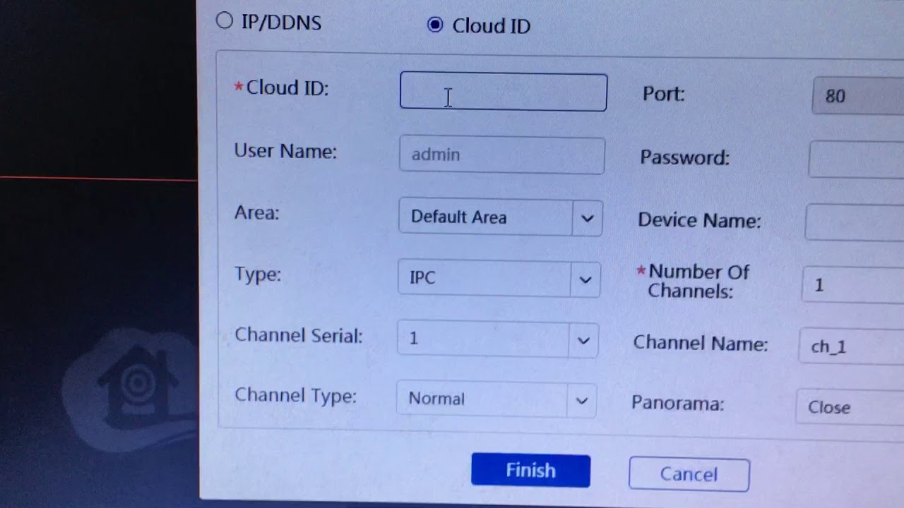 Manually add the camera system to "Eseecloud" - YouTube