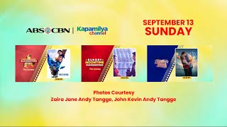 Information Kapamilya Channel 24/7 HD | Kapamilya Sunday Triple Movie Bonding September 13, 2026 Teaser Update