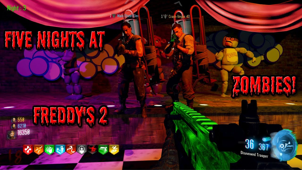 Cod Bo3 Coop Custom Zombies Five Nights At Freddys 2! - 