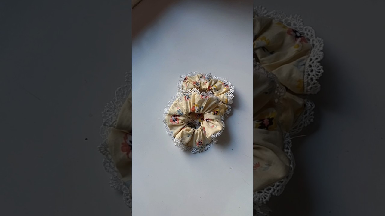Crave it? Create it 🧵/ diy lace scrunchies 