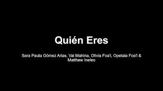 Video thumbnail of "Quién Eres letra"