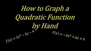 How to Graph a Quadratic Function by Hand [Worked Example] Algebra