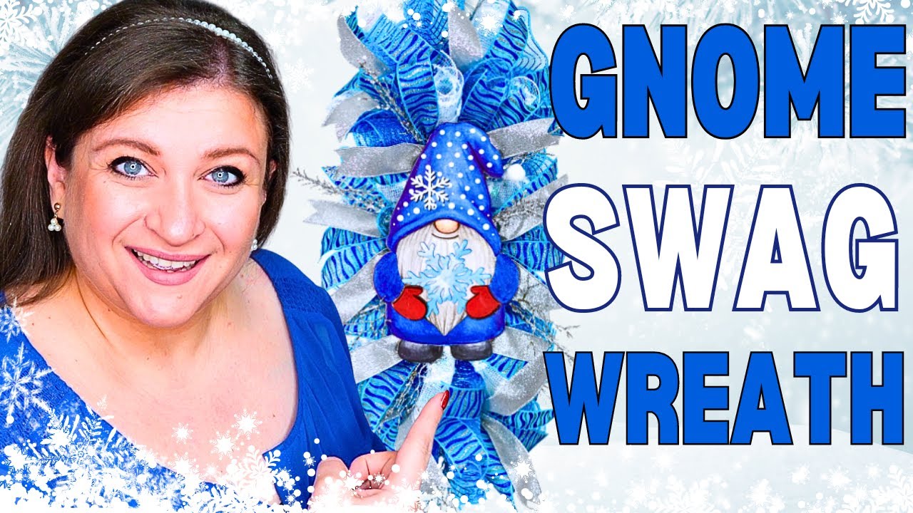 Winter GNOME SWAG WREATH Deco Mesh DIY Tutorial YouTube