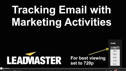 Tracking Email with Marketing Activities