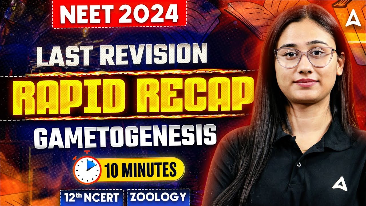 GAMETOGENESIS CLASS 12 RAPID REVISION | HUMAN REPRODUCTION | NEET 2024 | ZOOLOGY BY BHARTI MAM