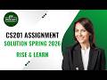 CS201 Assignment No 1 Solution Spring 2026| Rise and Learn | Virtual University #riseandlearn