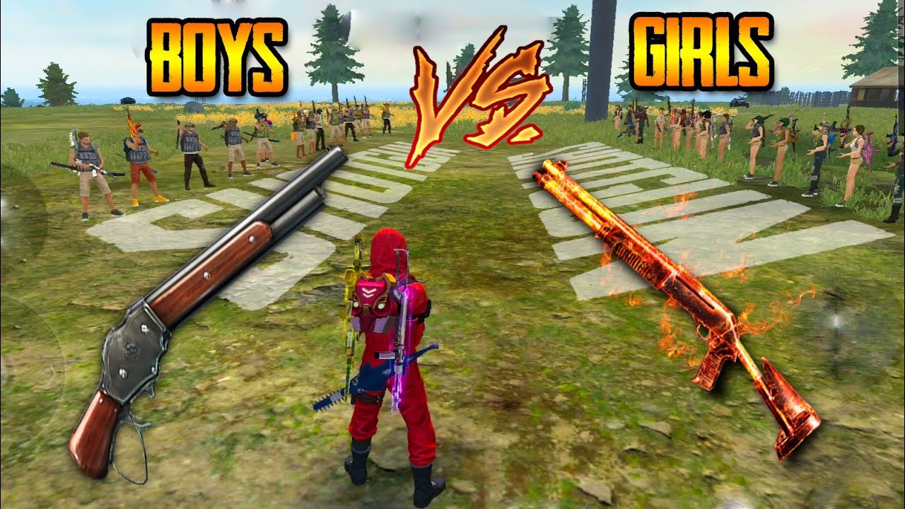 Best Experiment Shot Gun vs ShotGun(M1887) In Free Fire // Boys Vs Girls Best Fun Match ||PVS🇮🇳
