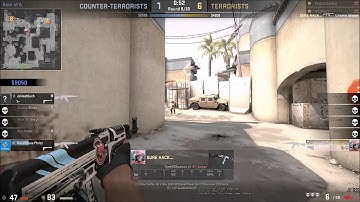 CS:GO de_dust2 1v5 ACE clutch global elite