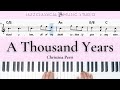 A thousand years  christina perri  piano tutorial easy  with music sheet  jcms