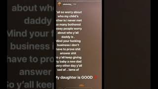 Alexisskyy is pressed about everyone asking about her baby daddy