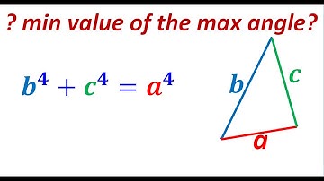 Find the smallest value of the largest angle.