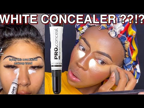 I tried the retro makeup hack that uses white concealer.