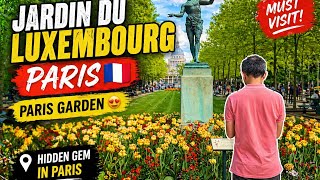 Luxembourg Gardens Paris Walking Tour | शांत और खूबसूरत जगह 🇫🇷/    Hidden Beauty in Paris 