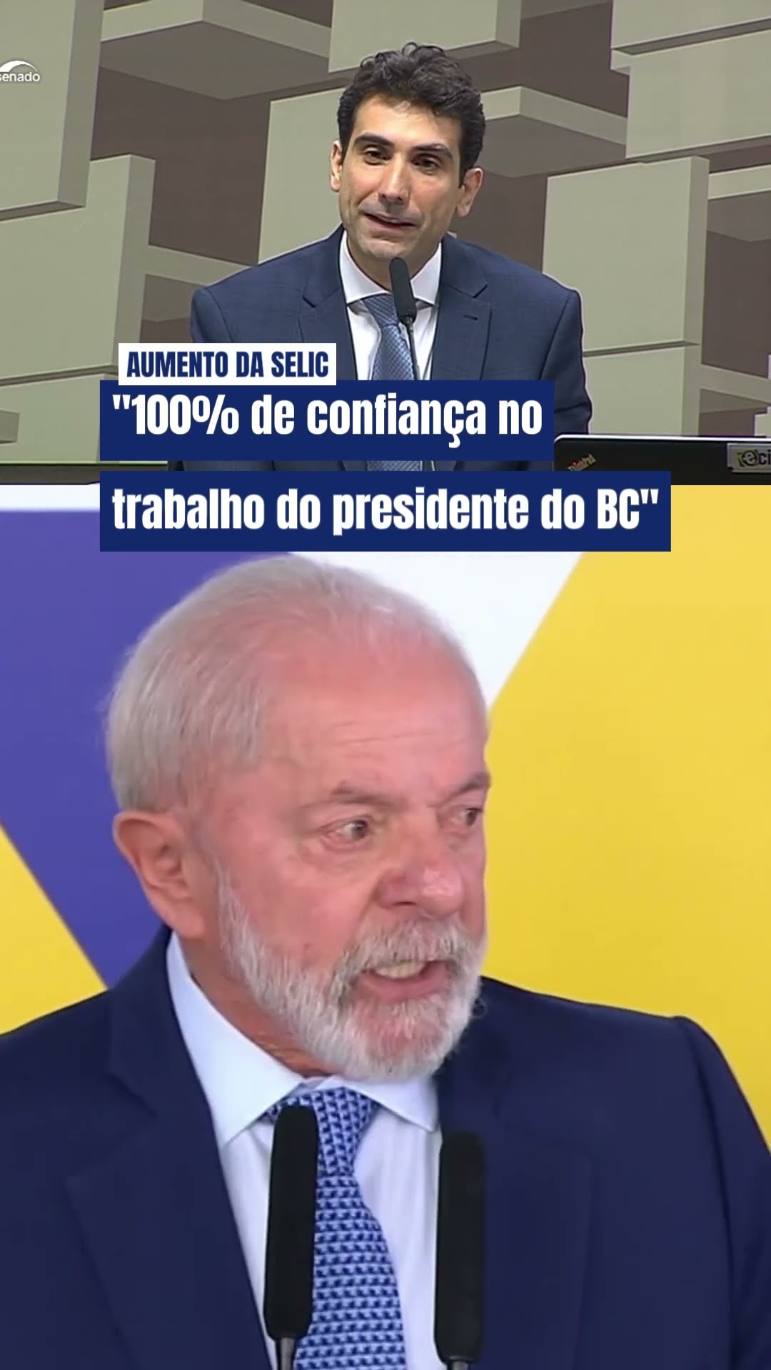 Lula sobre Galípolo: “100% de confiança no trabalho do presidente do BC” #shorts
