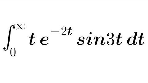 Integration of t e^-2t sin3t from 0 to infinity using Laplace Transform