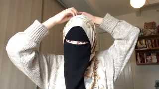 Chest cover with small square hijab