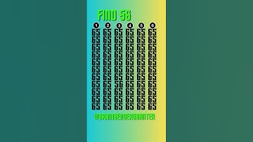 How FAST Can You FIND "56"? #shorts