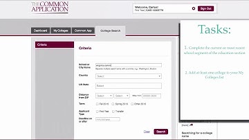 Common App Registration and Naviance Account Matching