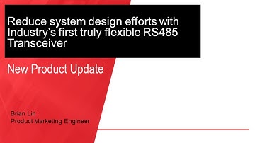 Reduce system design efforts with flexible RS485 transceiver THVD1424