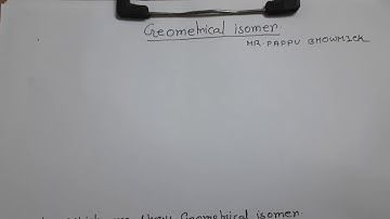 MCQ on Geometrical isomer,Mr.Pappu Bhowmick