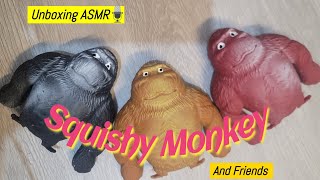 Unboxing Squishy Monkey Orangutan and Friends #asmr #squishy #squish #stressrelief #unboxing
