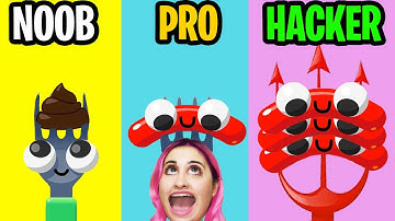 NOOB vs PRO vs HACKER - Fork N Sausage (ALL LEVELS!)