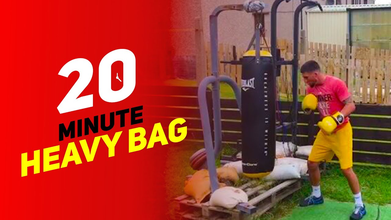 Boxing Heavy Bag Drill. The 20 minute round. Test your fitness and
