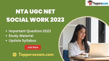 UGC NET SOCIAL WORK ART Mock Test 2023, Update Syllabus & Pattern 2023, PDF Book, Important MCQs