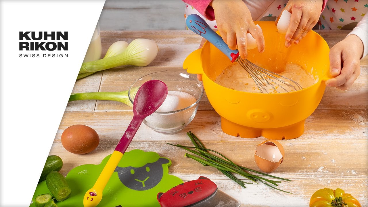 Kuhn Rikon Kinderkitchen – Set Cucchiai Dosatori A Forma Di Pesciolini, In Silicone, Per Condimenti E Spezie