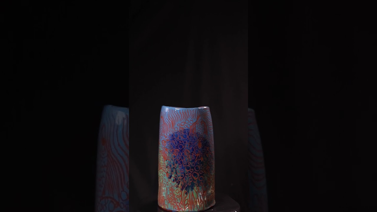 Janine Gray, Fishes, Ceramic Vase, 2021.