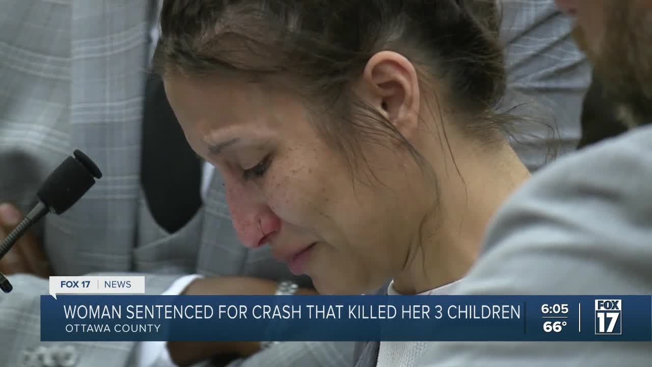 Mom sentenced for Holland Twp. crash that killed 3 kids - YouTube